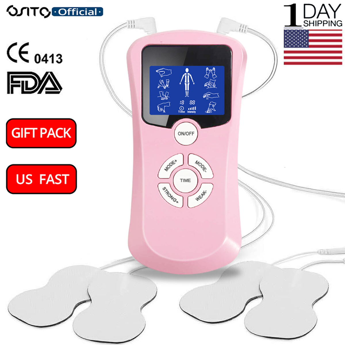 TENS Machine Back Neck Shoulder Arm Therapy Massager Muscle Pain Relief Relax