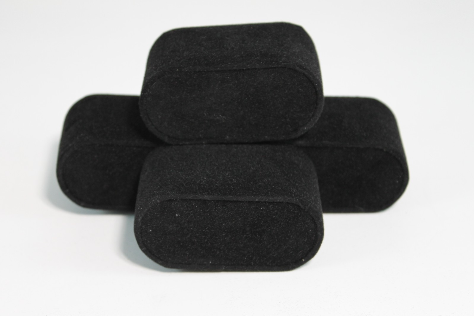 Set of 4 Black Velvet Watch Pillows for Case Box  Display US Seller