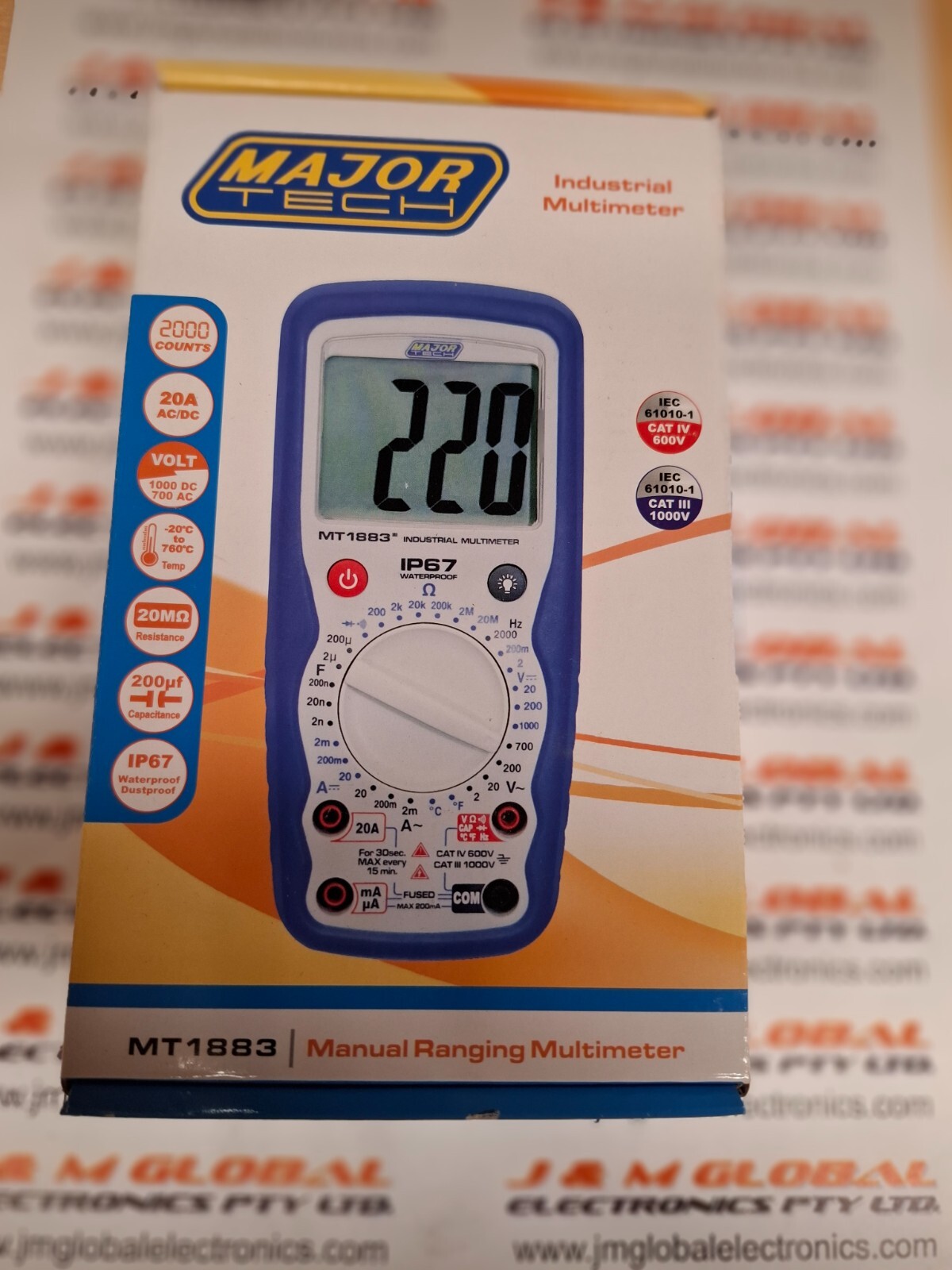 GENERAL PURPOSE DMM, CATIV 600V, IP67 MAJOR TECH- MT1883