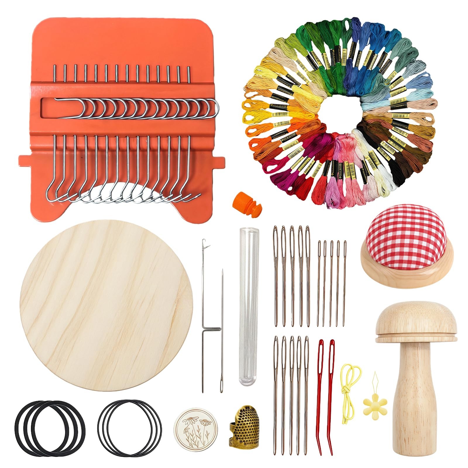 Speedweve Darning Mini Loom Kit with 50 Threads for Quick Clothing Repairs