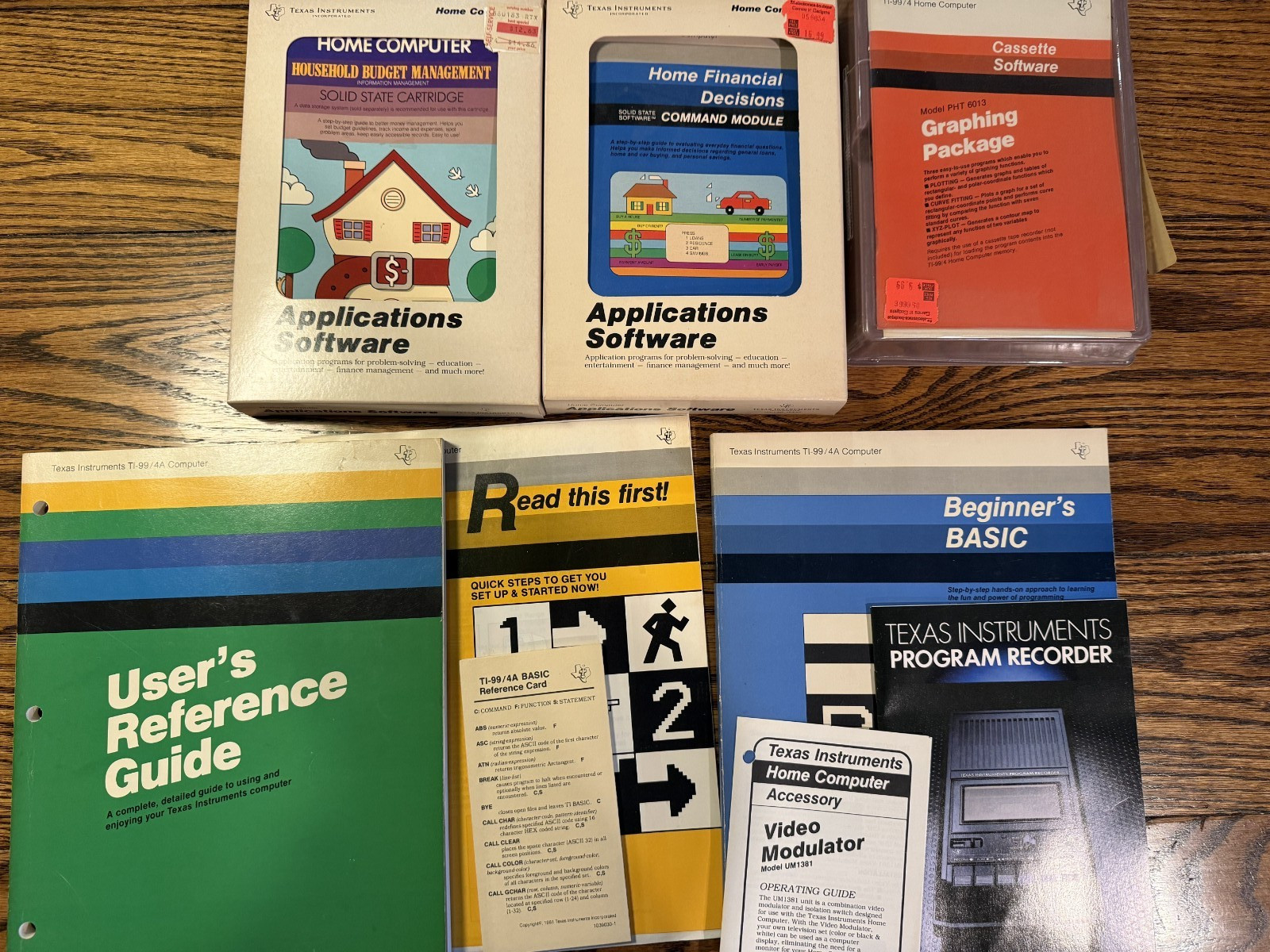 Vintage Texas Instruments TI-99/4A Computer w/ Software and Accessories