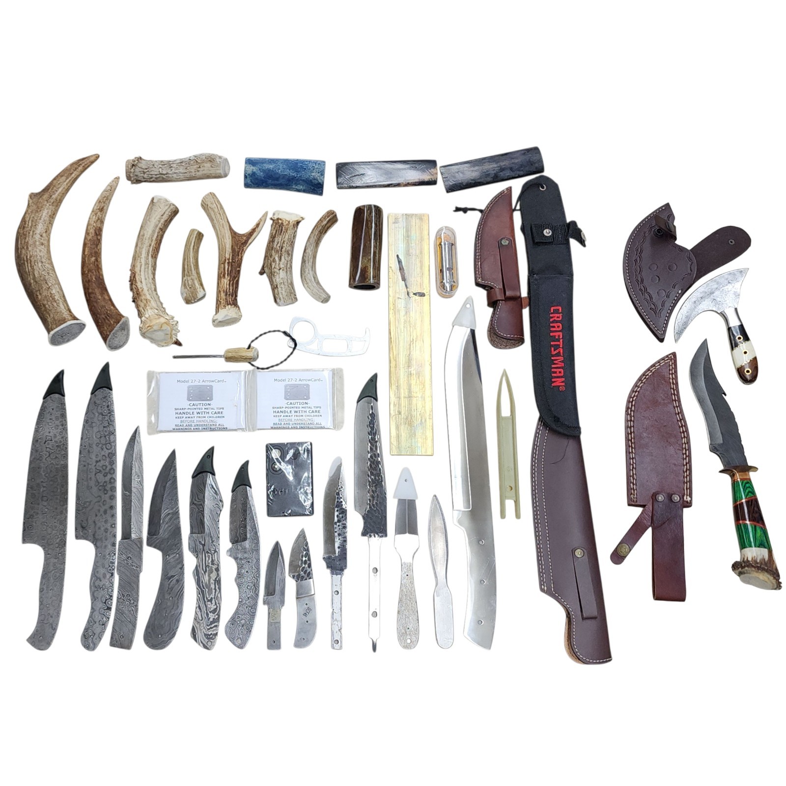 DIY Knives - Damascus Style & Stainless Steel Blades W/ Completed Projects