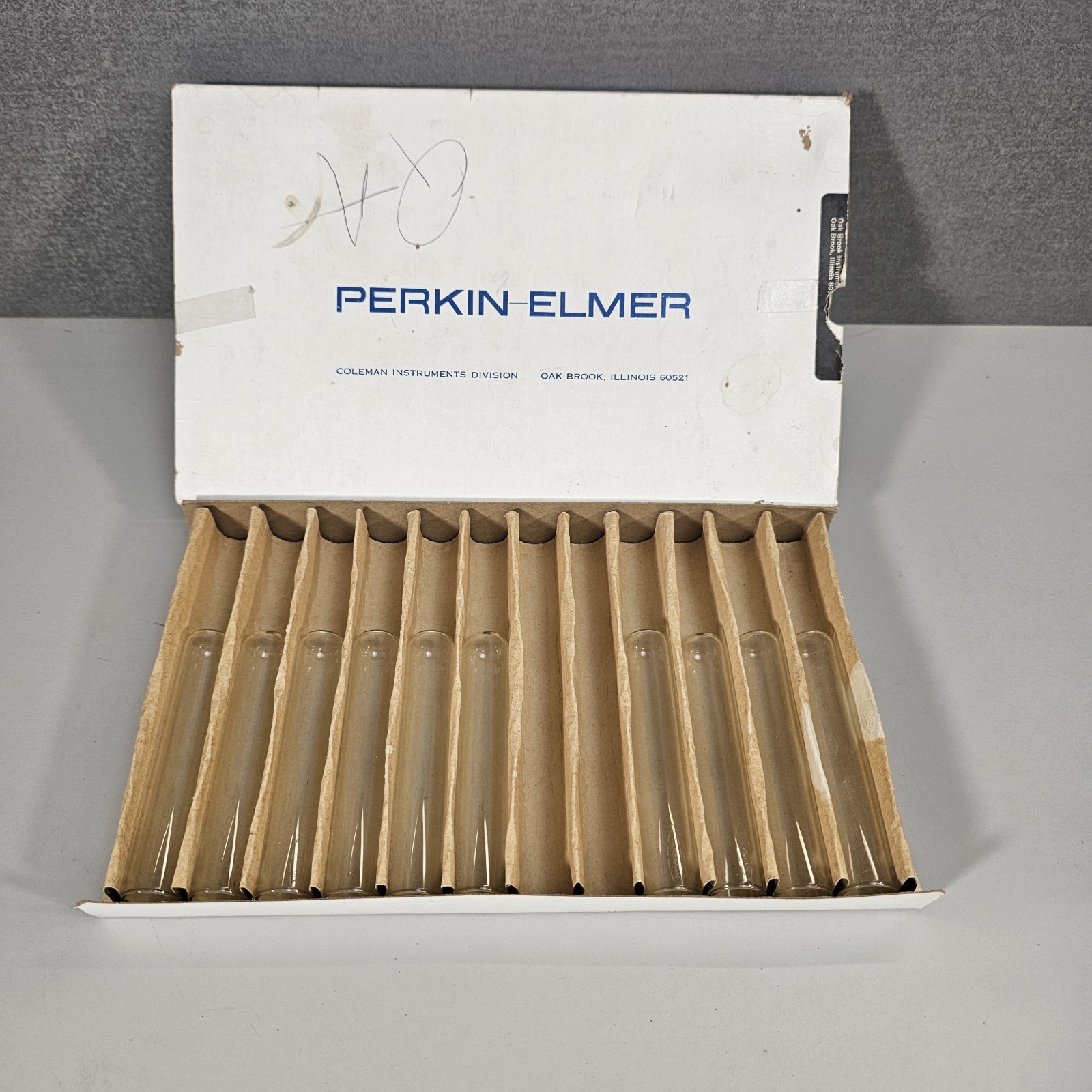 Perkin-Elmer Coleman Spectrophotometer Cuvettes Cell Glass 19x105mm Lot Of 10