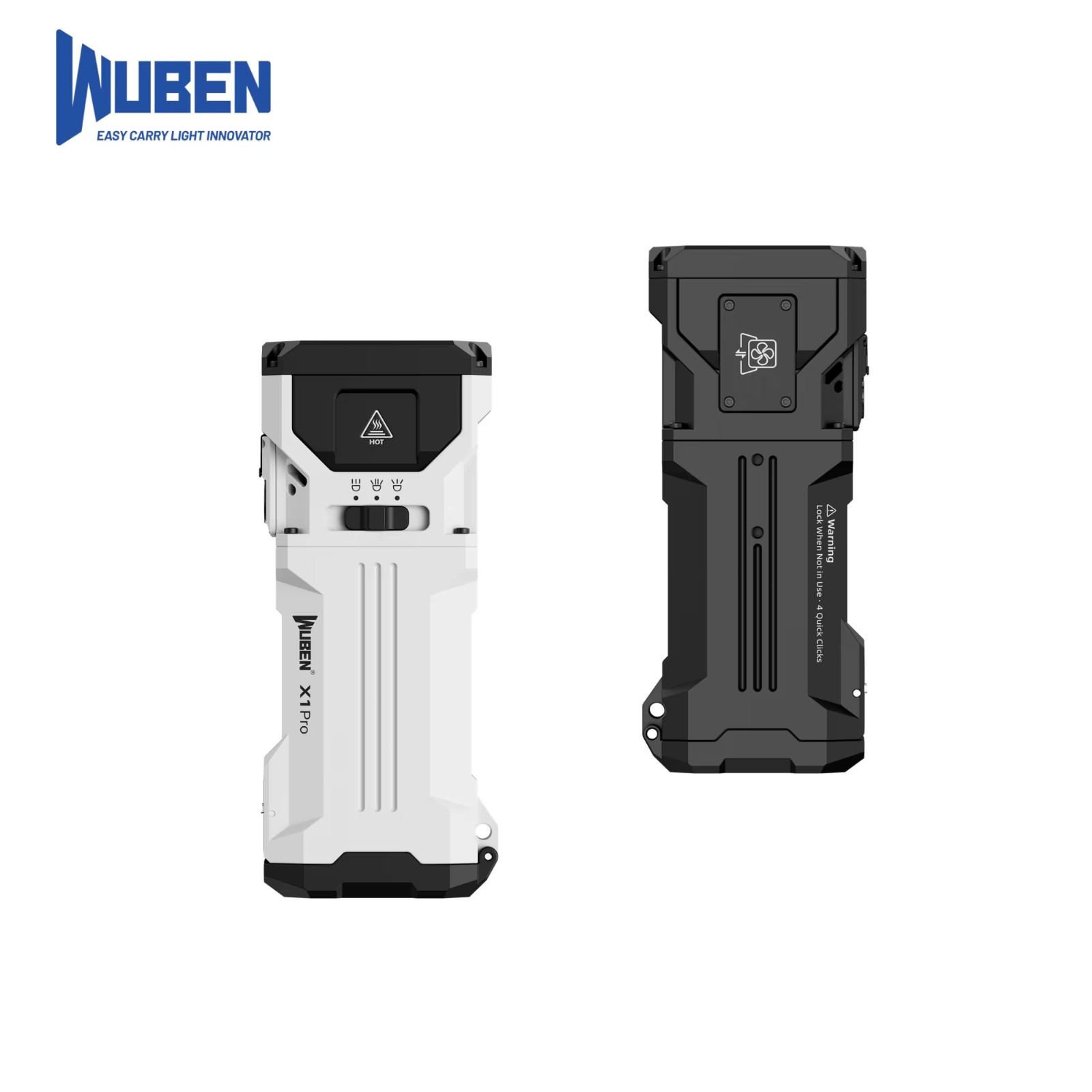 Wuben X1 Pro 12300 Lumens EDC Flashlight, 9600mAh Power Bank 30W Fast Charging