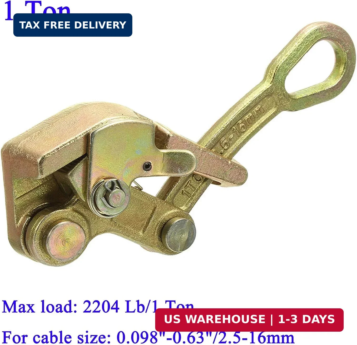Cable Grip Wire Gripper Steel Cable Puller Tool for Wire Rope,Pulling 2204 Lb...