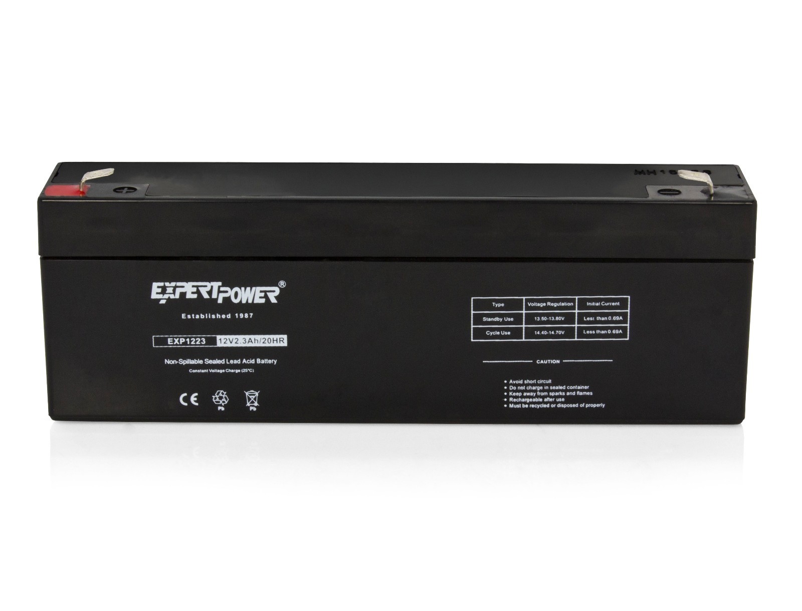 EXPERT POWER 12V 2.3AH F1 Replacement Battery Compatible With Powersonic PS-1229