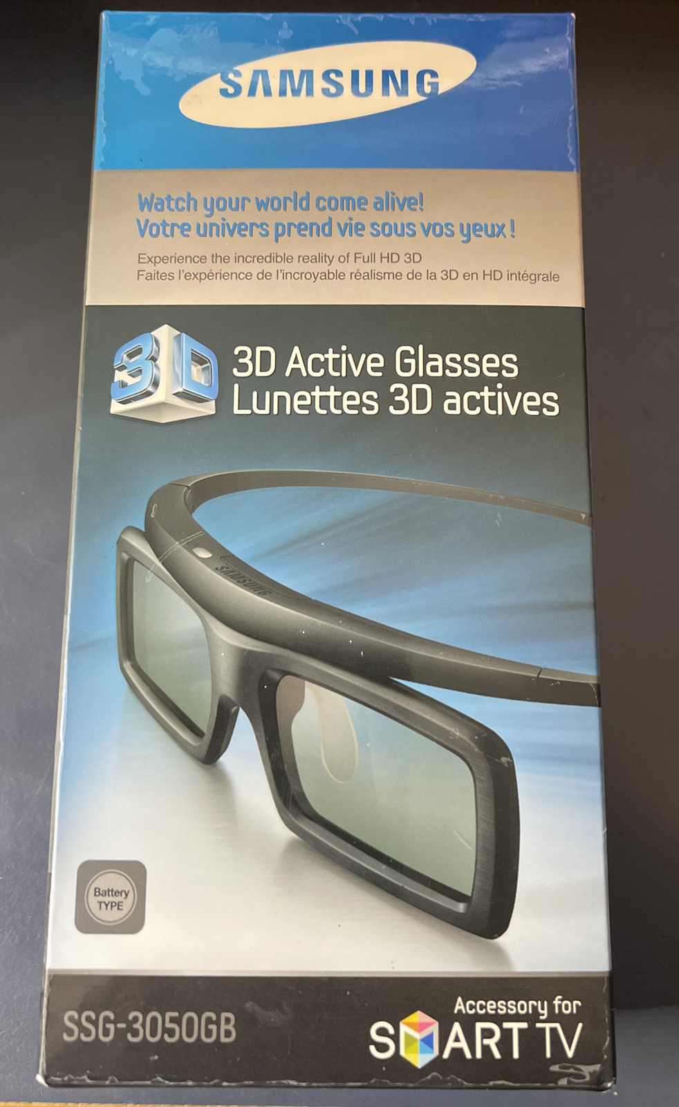 Samsung 3D Active Glasses Brand New Sealed Box Black Full HD For TV SSG-3050GB