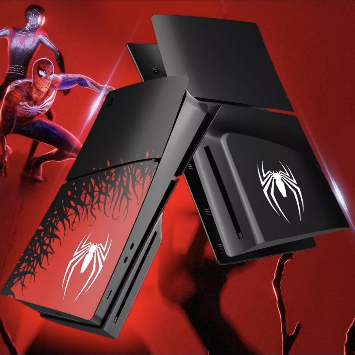 Faceplate PS5 Slim Disc Version Protective Cover Hard Replacement Spiderman 2