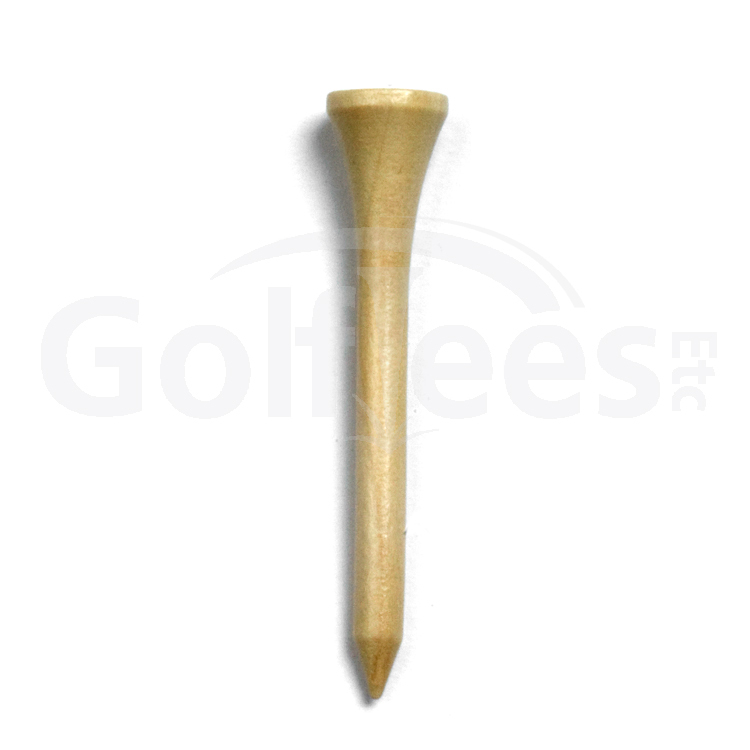 100 x 2 1/8" Wooden Golf Tees - NATURAL (1 x Bag of 100)