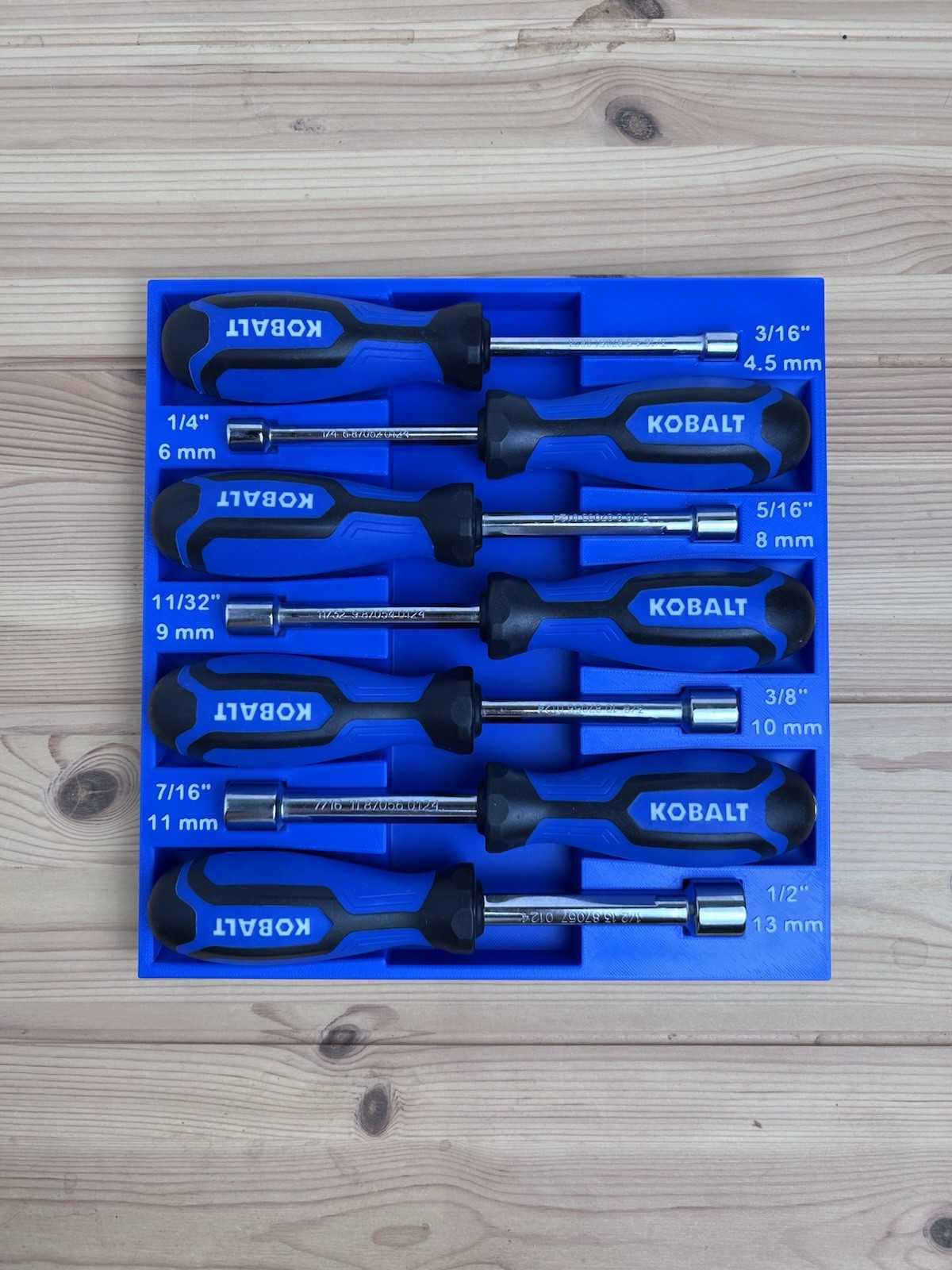 Organizer/Tray for KOBALT Nut Driver Set - Compatible with Model #87050 - Blue