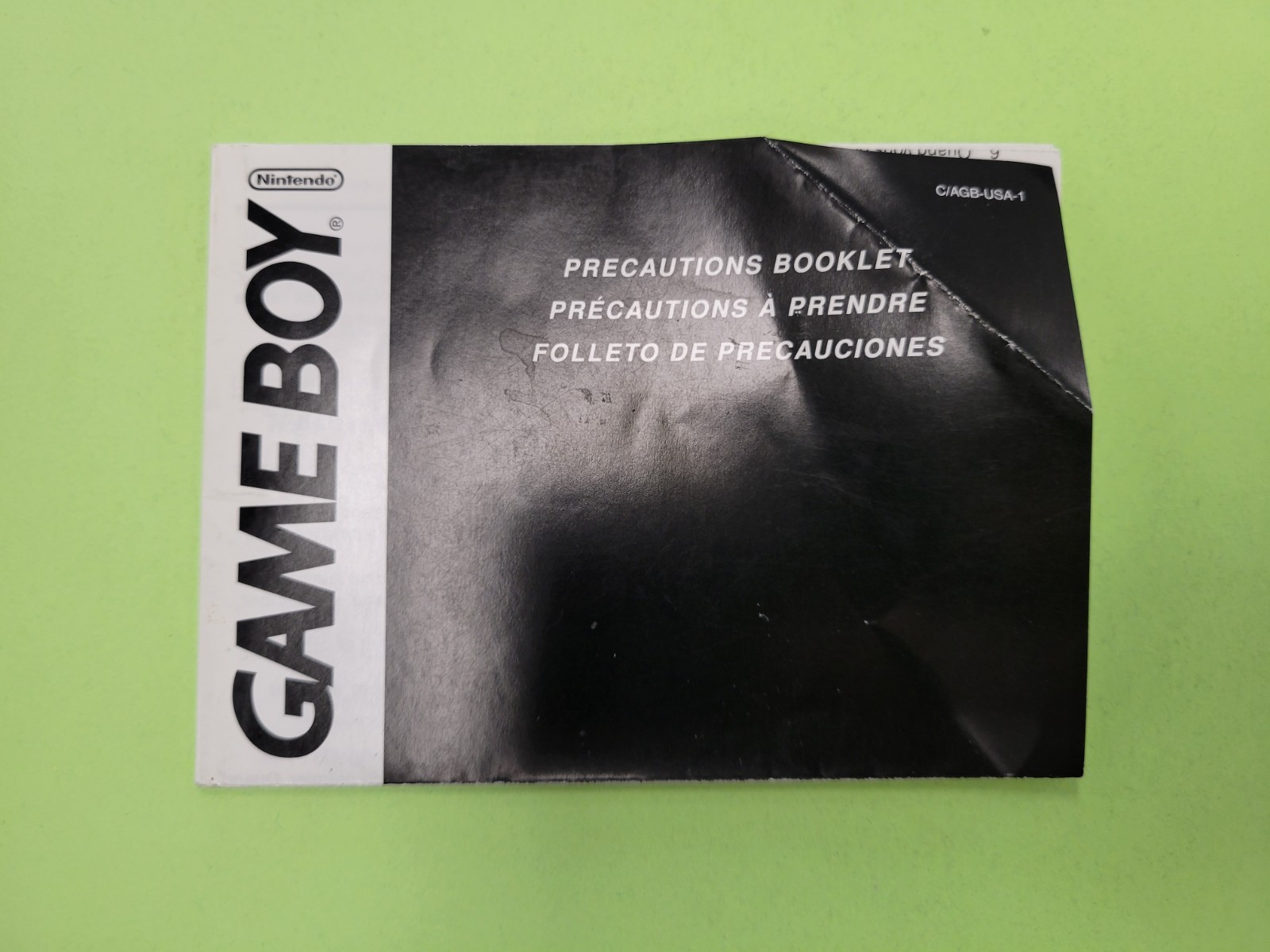 Game Boy Consumer Precautions C/AGB-USA-1 MANUAL ONLY Authentic Original