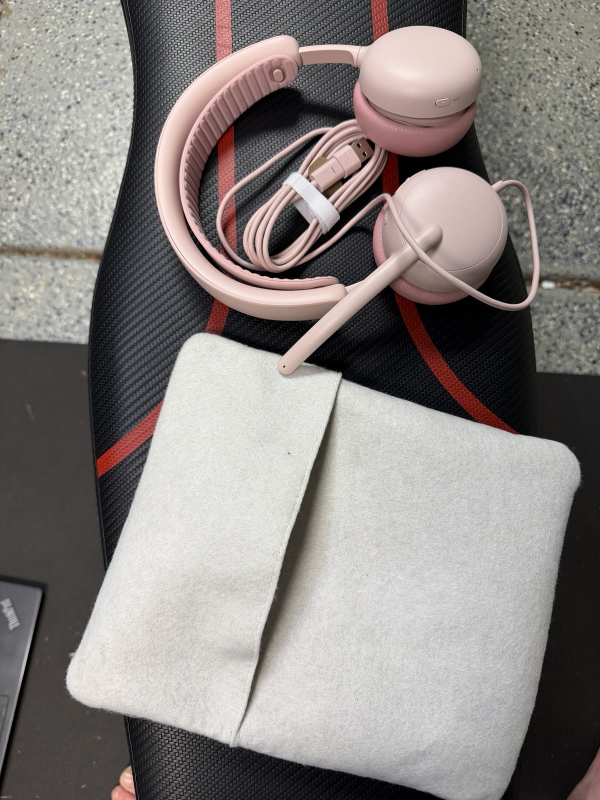Logitech Zone Wired 2 Noise-Canceling Headset w/Adaptive ANC USB-C/USB-A Rose
