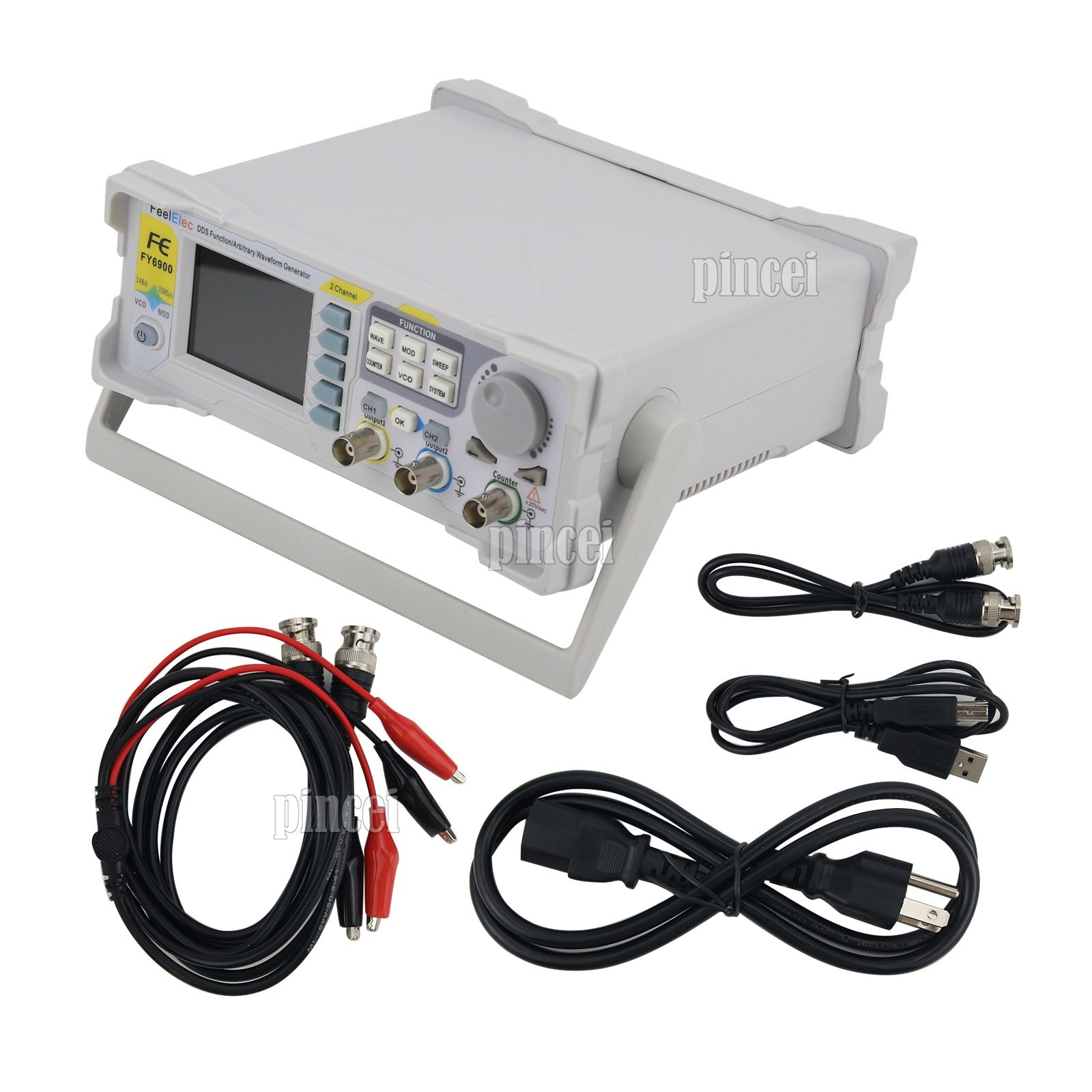 20MHz 2-CH Function Arbitrary Waveform Generator Pulse Signal Frequency Counter
