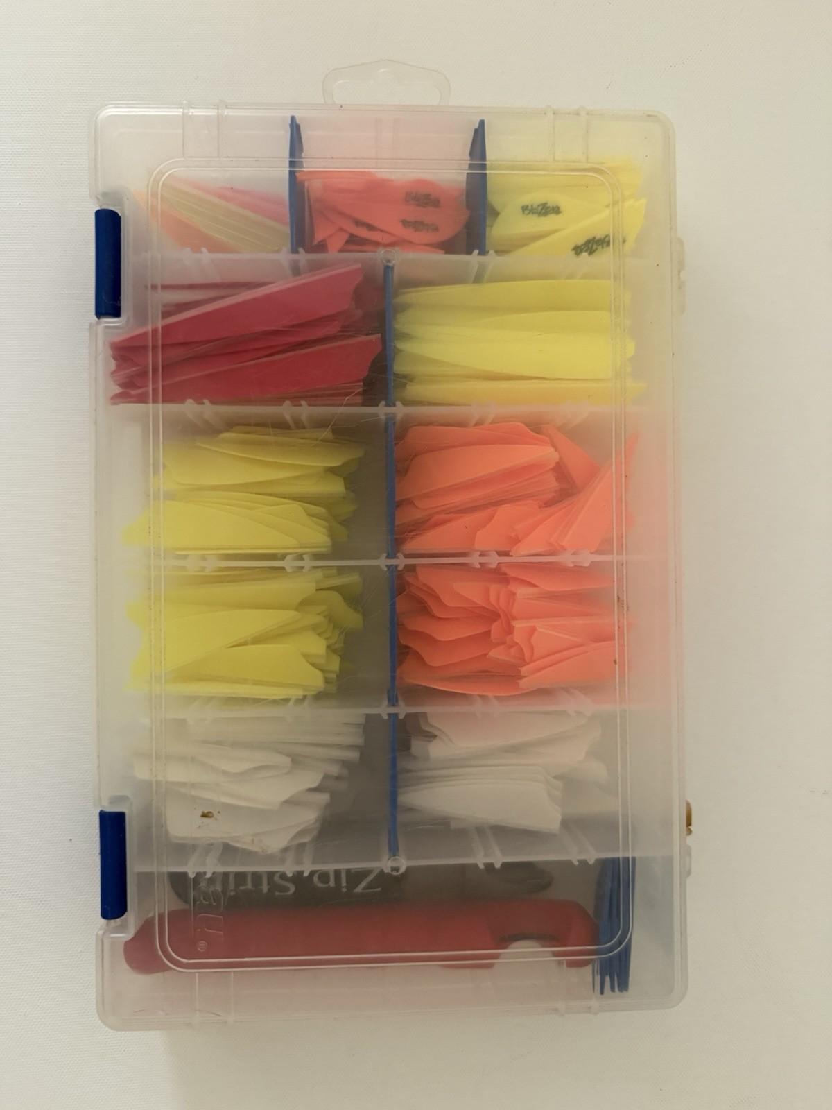 Crossbow fletching.