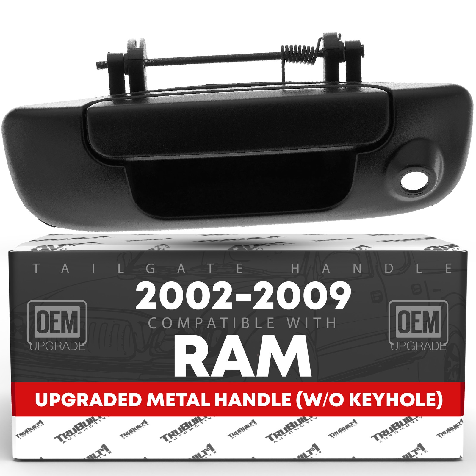 Tailgate Handle w/ Camera Hole for Dodge Ram 1500, Ram 2500, Ram 3500 - Textu...