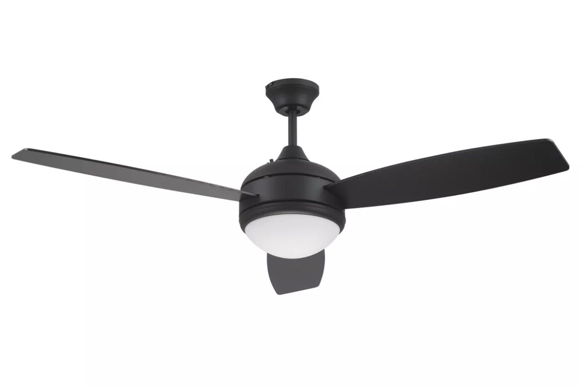 Miseno ML9662 52" 3 Blade Indoor Ceiling Fan - Black