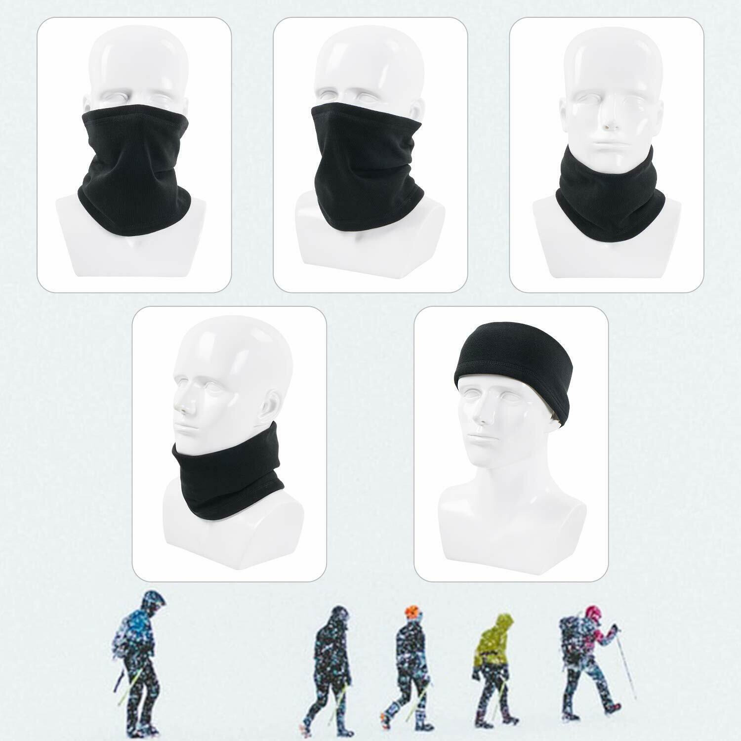Winter Neck Warmer Gaiter Fleece Windproof Face Mask Cover Scarf for Men Women