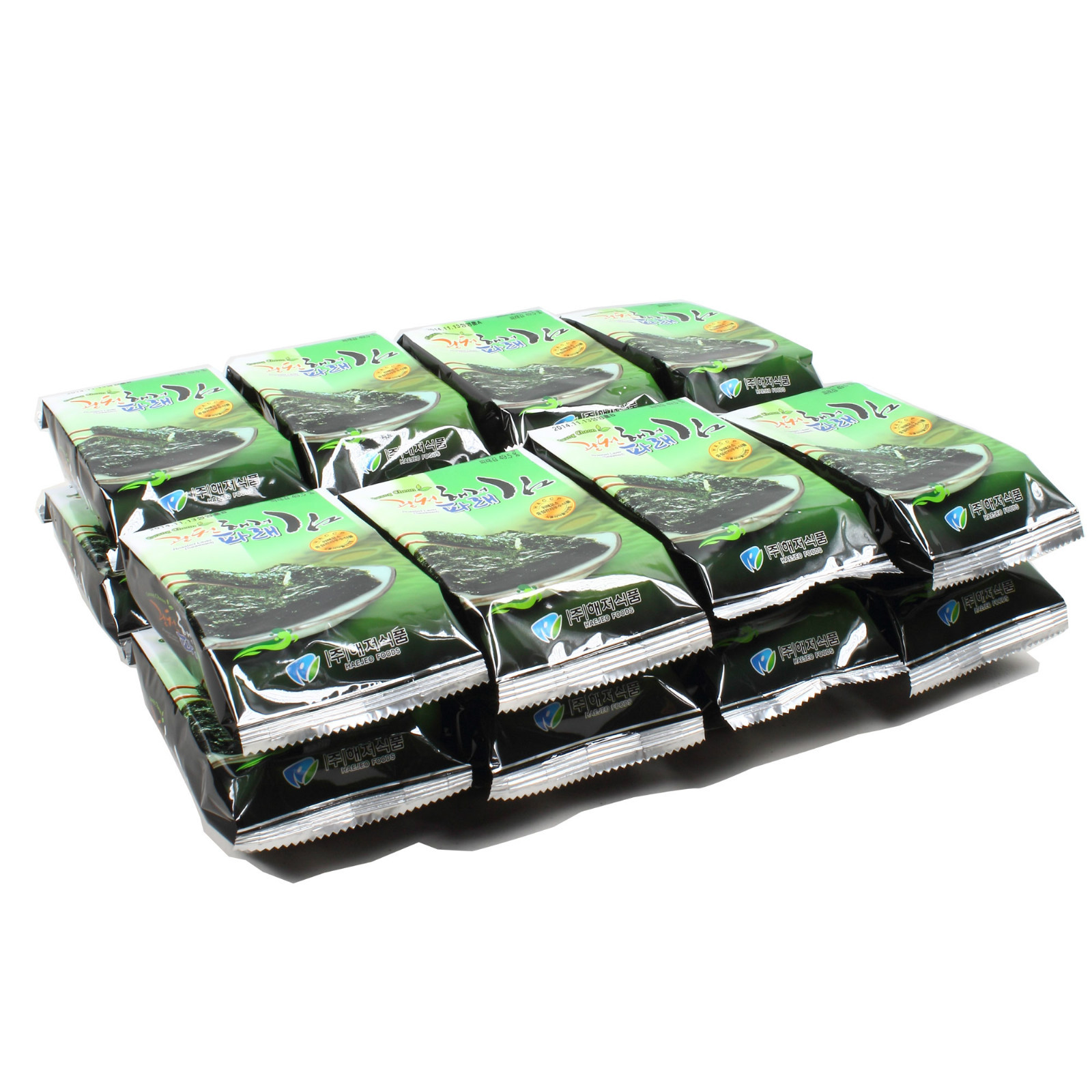KOREAN Roasted Green Laver 16 PACKS Seaweed SUSHI Nori, Gimbab, Snack 144 Counts