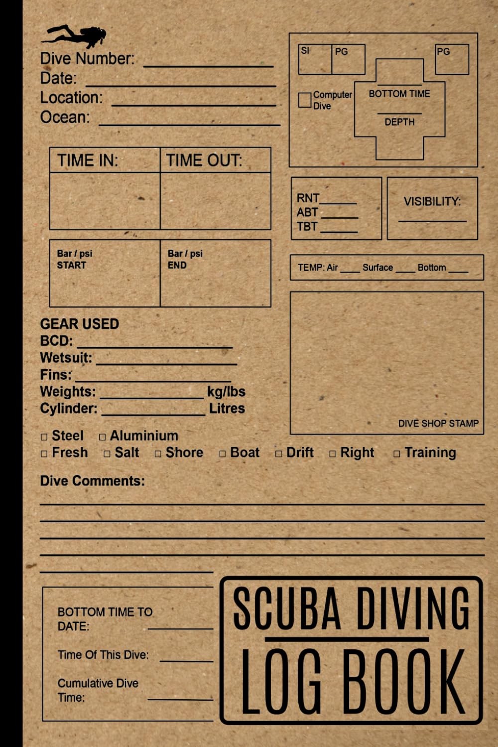 Scuba Diving Log Book: The Ultimate Dive Log | Professional Amateur Divers Impor
