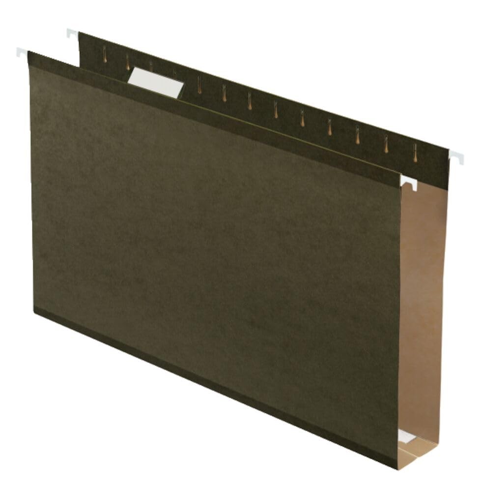 Pendaflex Extra Capacity Reinforced Hanging File Folders, 2", Legal Size, Sta...