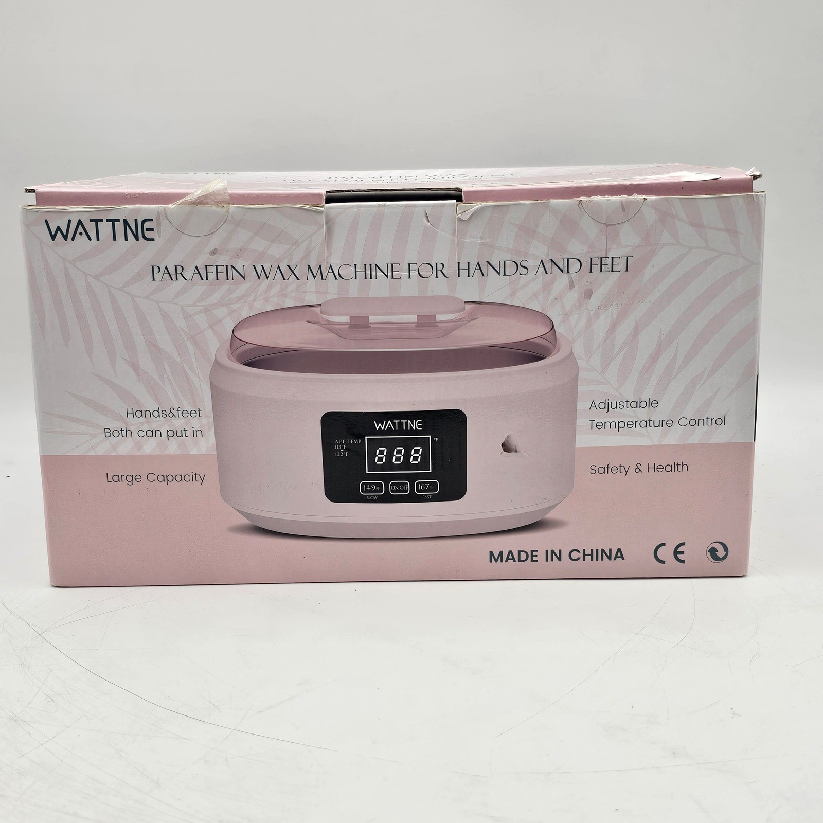 WATTNE Paraffin Wax Machine for Hands and Feet Pink Digital Spa Bath Kit