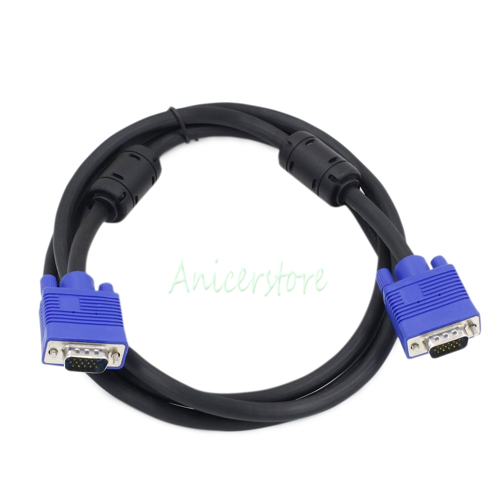 1.8M 6ft SVGA VGA HD15 15 Pin M/M Male to Male PC LCD  Monitor Extension Cable