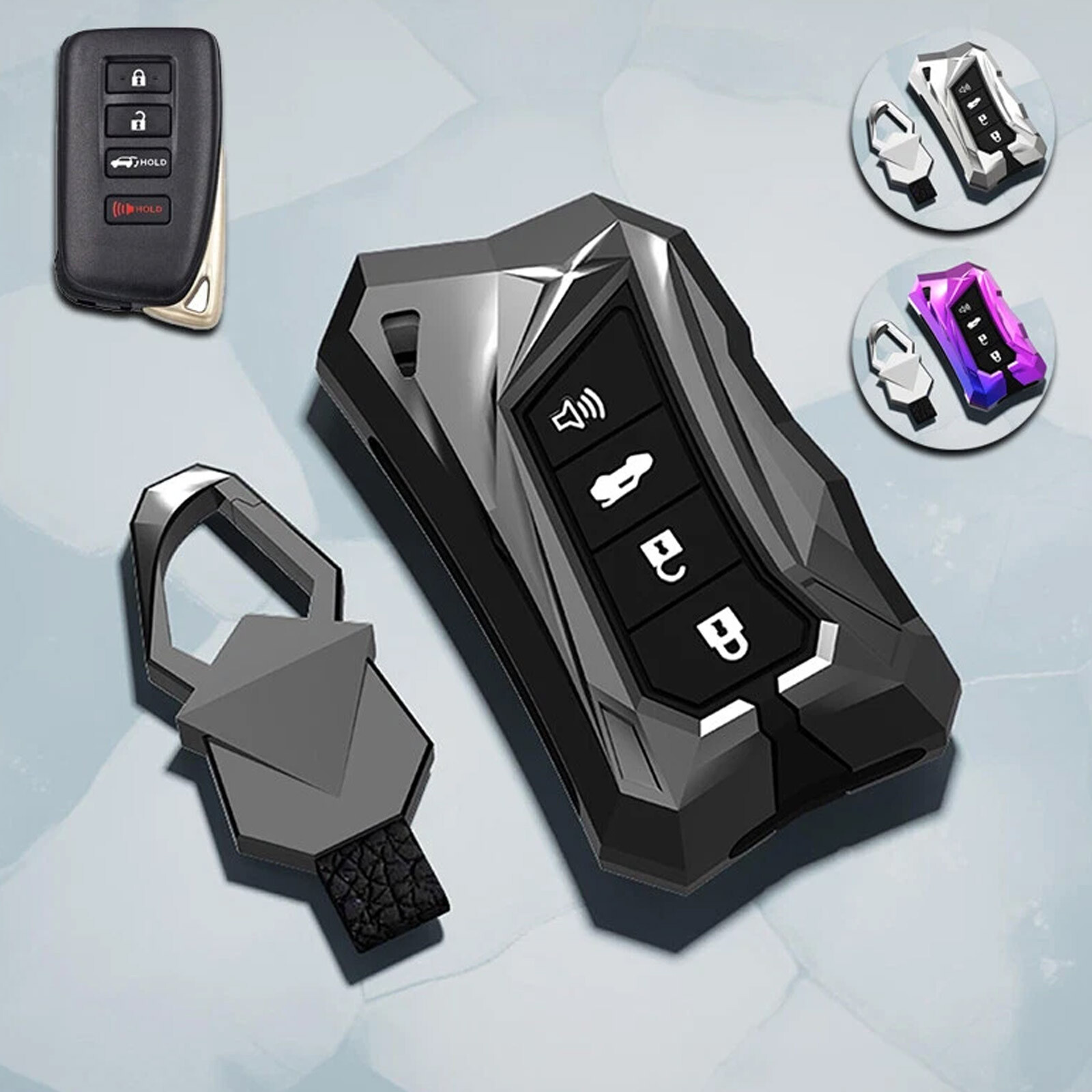 Metal Car  Key Fob Case Cover Holder For Lexus IS ES GS RC NX RX LX 200 250 350