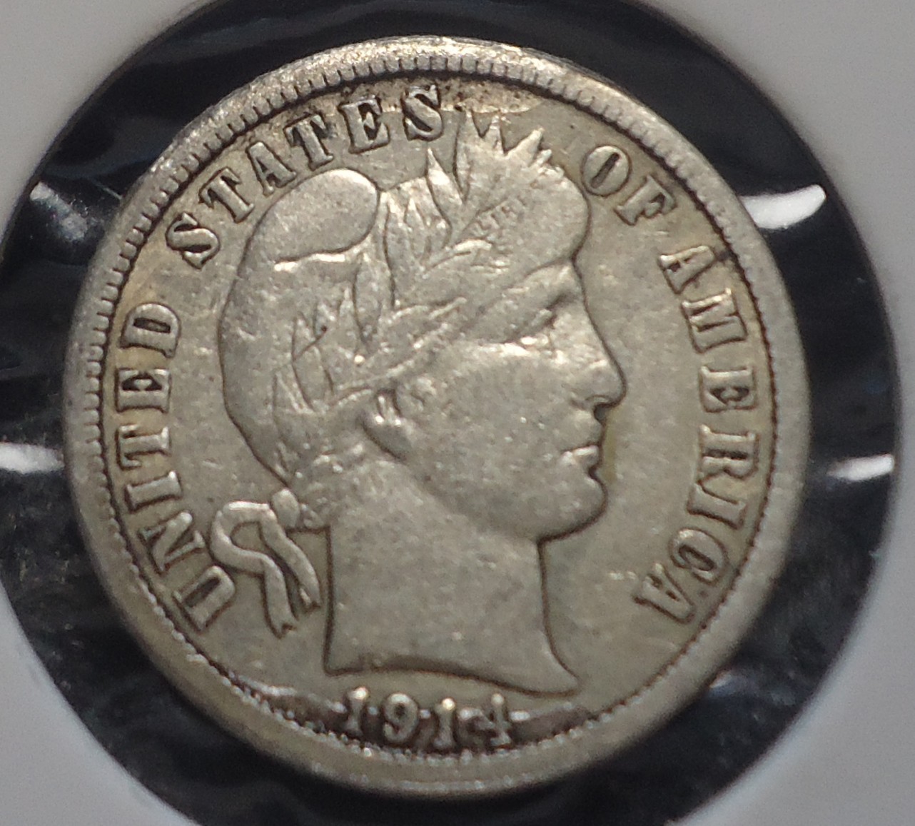 1914 Very Fine VF Philadelphia Barber silver 10C dime INV#D-10 FREE SHIPPING!