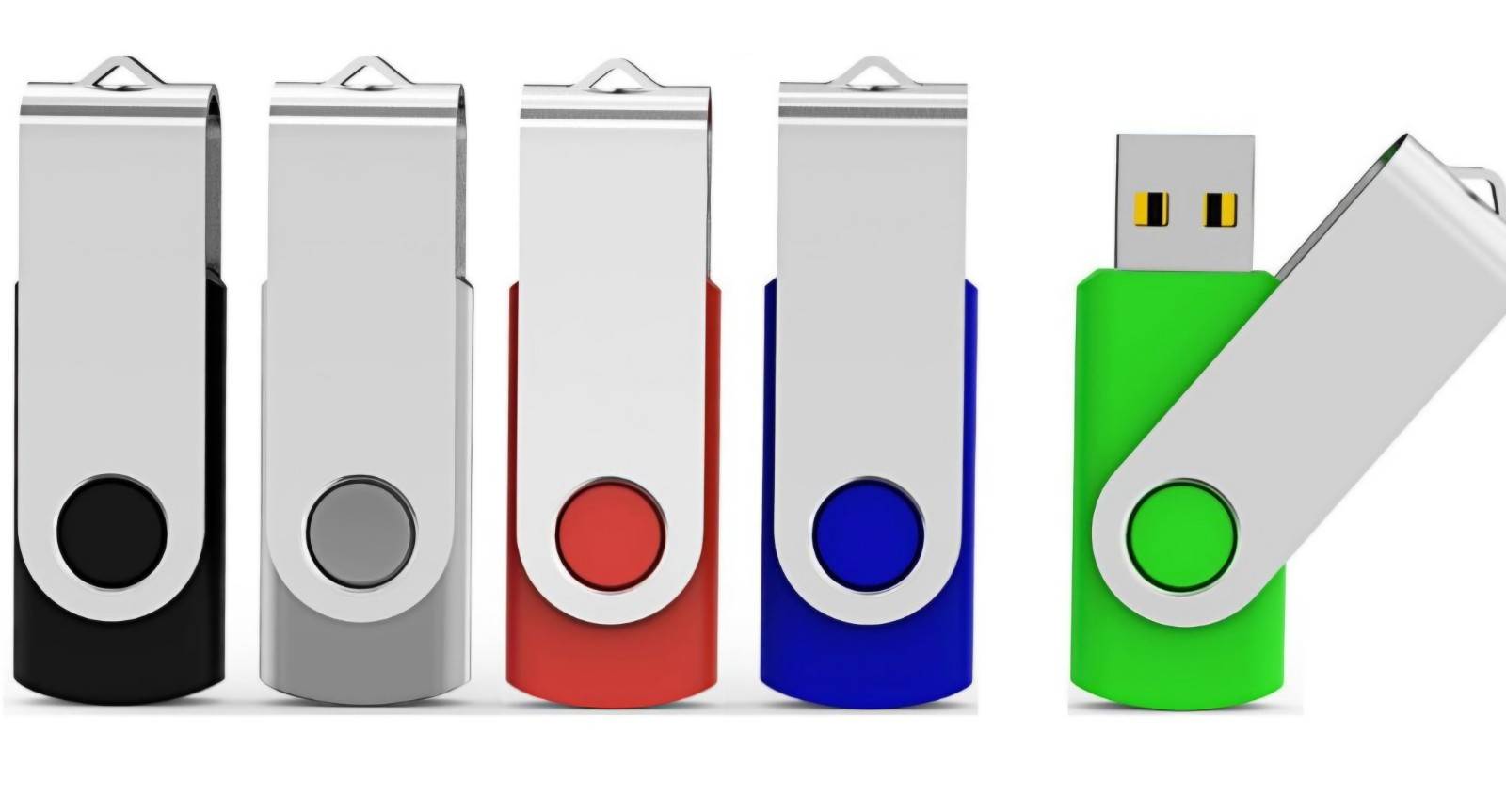 MOSDART 5 Pack 8GB USB2.0 Flash Drive Keychain Computer Laptop Memory Stick