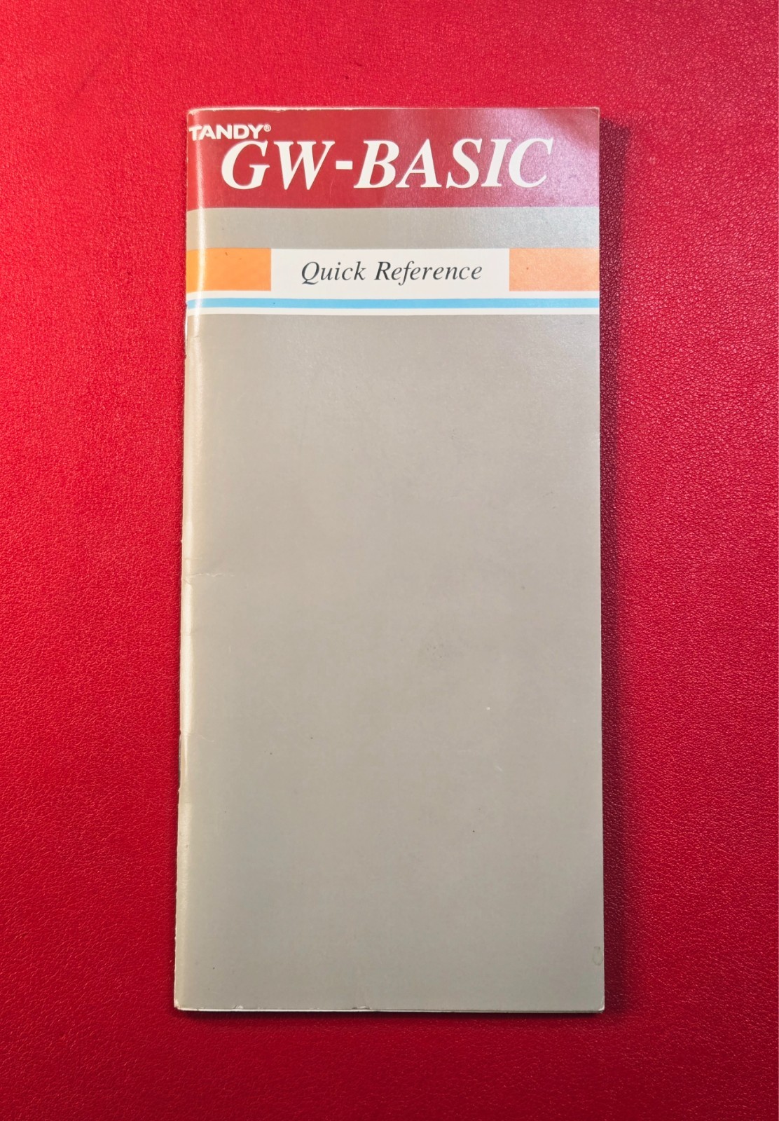 VINTAGE 1989 TANDY GW-BASIC USER'S GUIDE AND USER'S REFERENCE GUIDE - USA