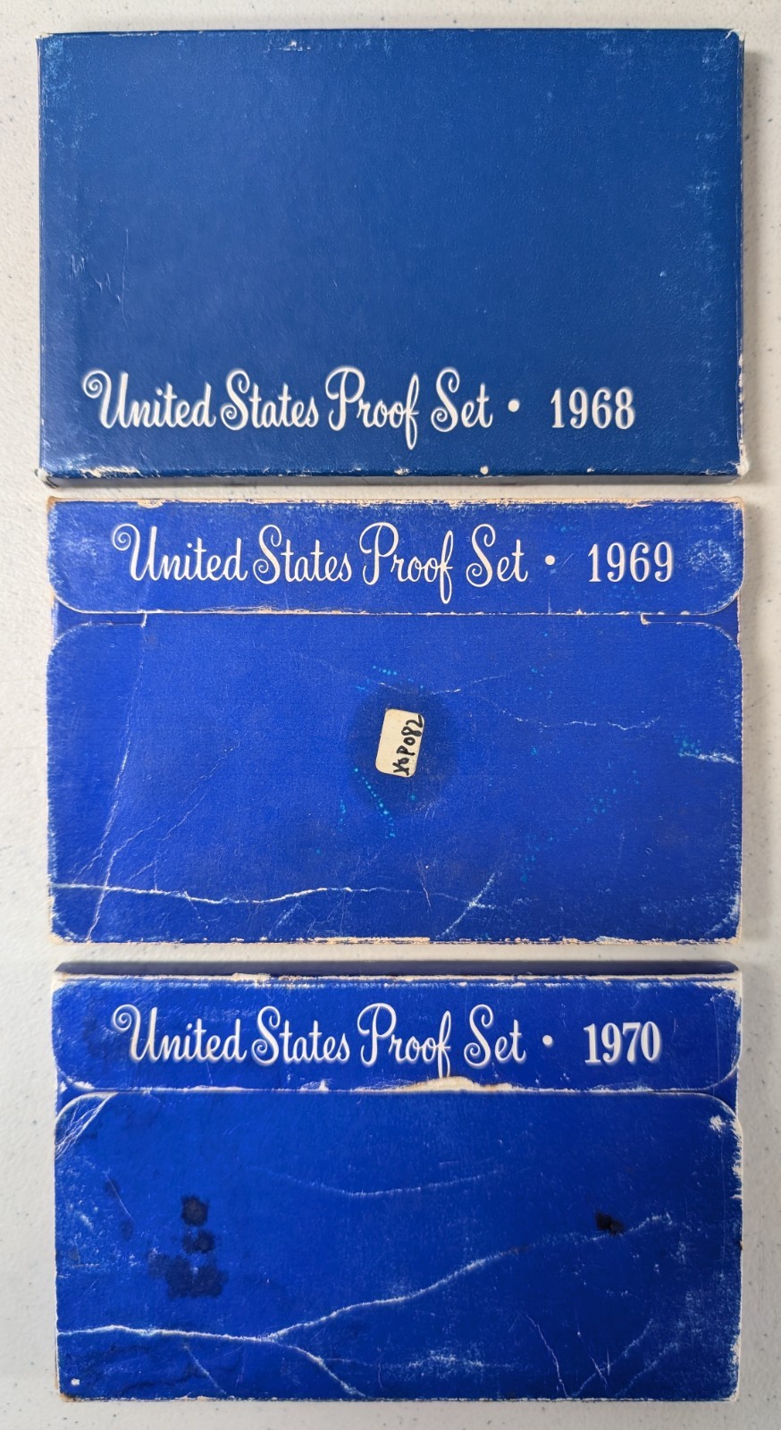 1968-1970 U.S. Mint Proof Sets (3) Annual Sets * IMPERFECT PACKAGING