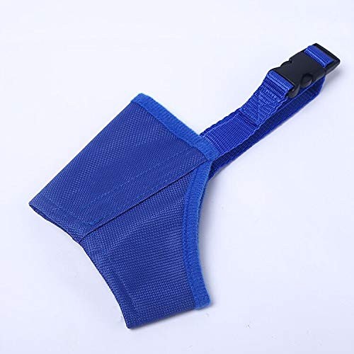 Blue Adjustable Quick Fit Dog Muzzle Prevent Biting Barking Chewing 7 PCS