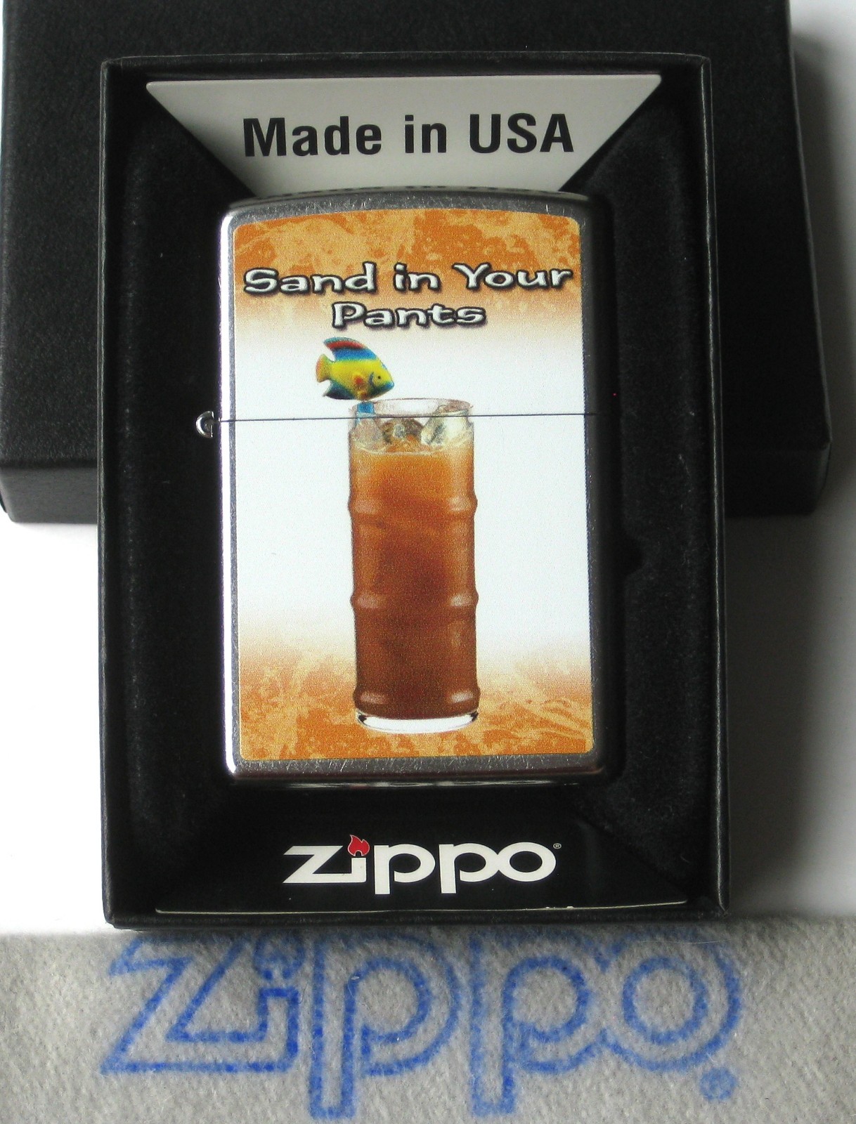 ZIPPO PREVIOUSLY COLLECTED Not Used  BCH DRINK RECIPE Lighter SAND IN YOUR PANTS