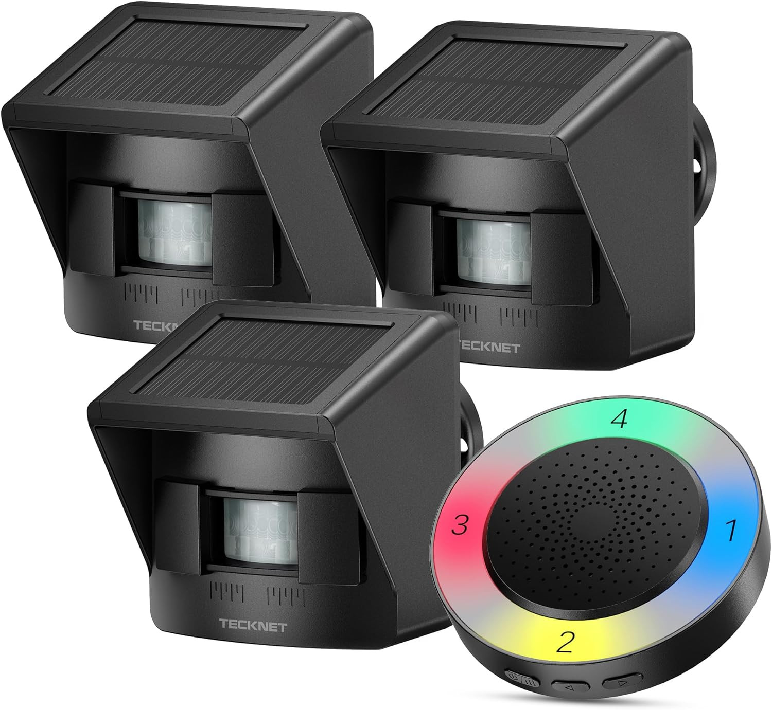 Solar Wireless Driveway Alarm with 2600FT Long Range & 36 Melodies & 5