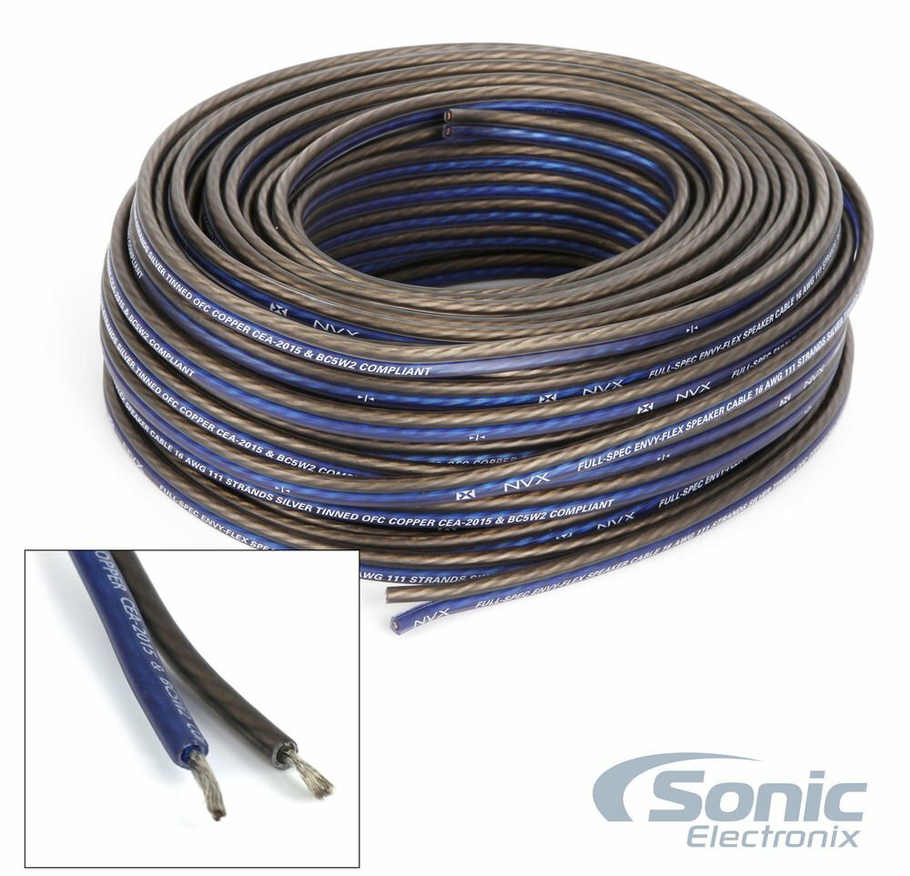 NVX XWS16100 100 ft. EnvyFlex True Spec OFC 16 Gauge Speaker Cable/Wire