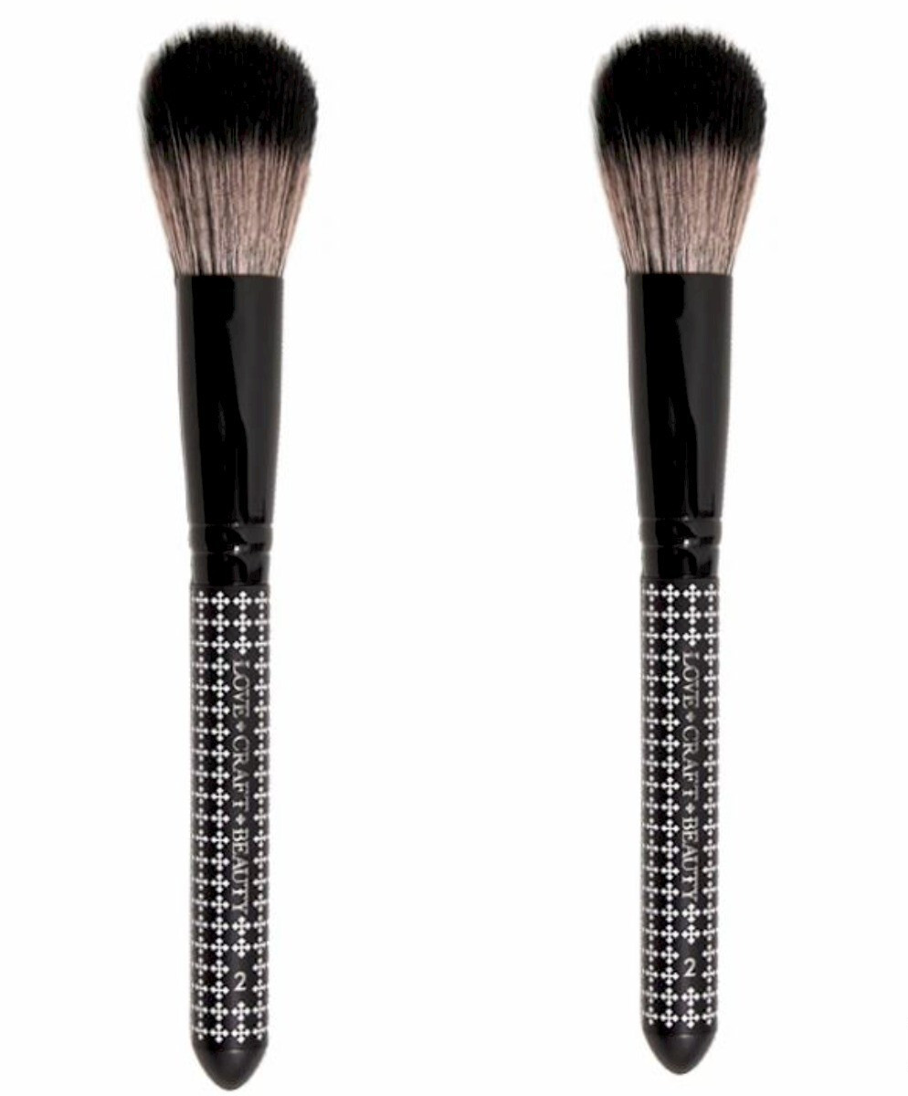 Love Craft Beauty Make Up Powder Brush Black LOT OF 2