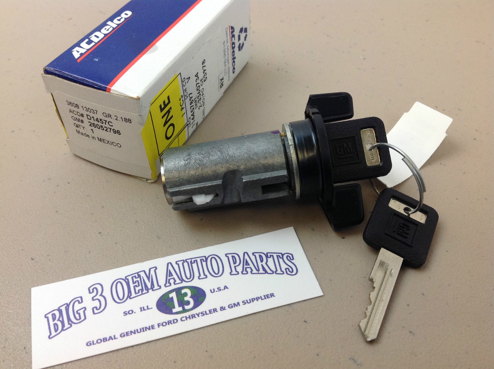Chevrolet C/K Blazer S10 LLV GMC C/K Yukon Ignition Switch cylinder with keys OE