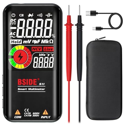 BSIDE Smart Digital Multimeter 9999 Counts Pocket Voltmeter, S11 Rechargeable