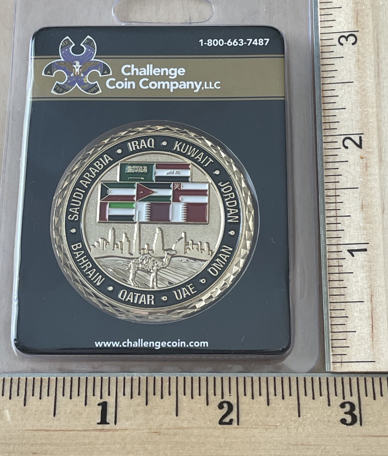 Coin - Served In Middle East Color Challenge Coin - New In Case -