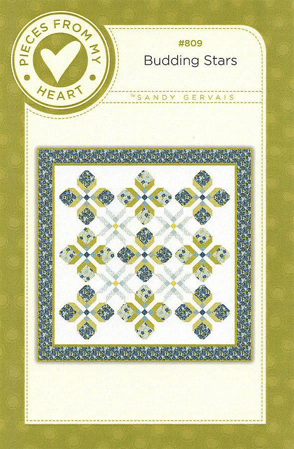 BUDDING STARS Quilt Pattern by Pieces From My Heart/Sandy Gervais 93.5" x 93.5"