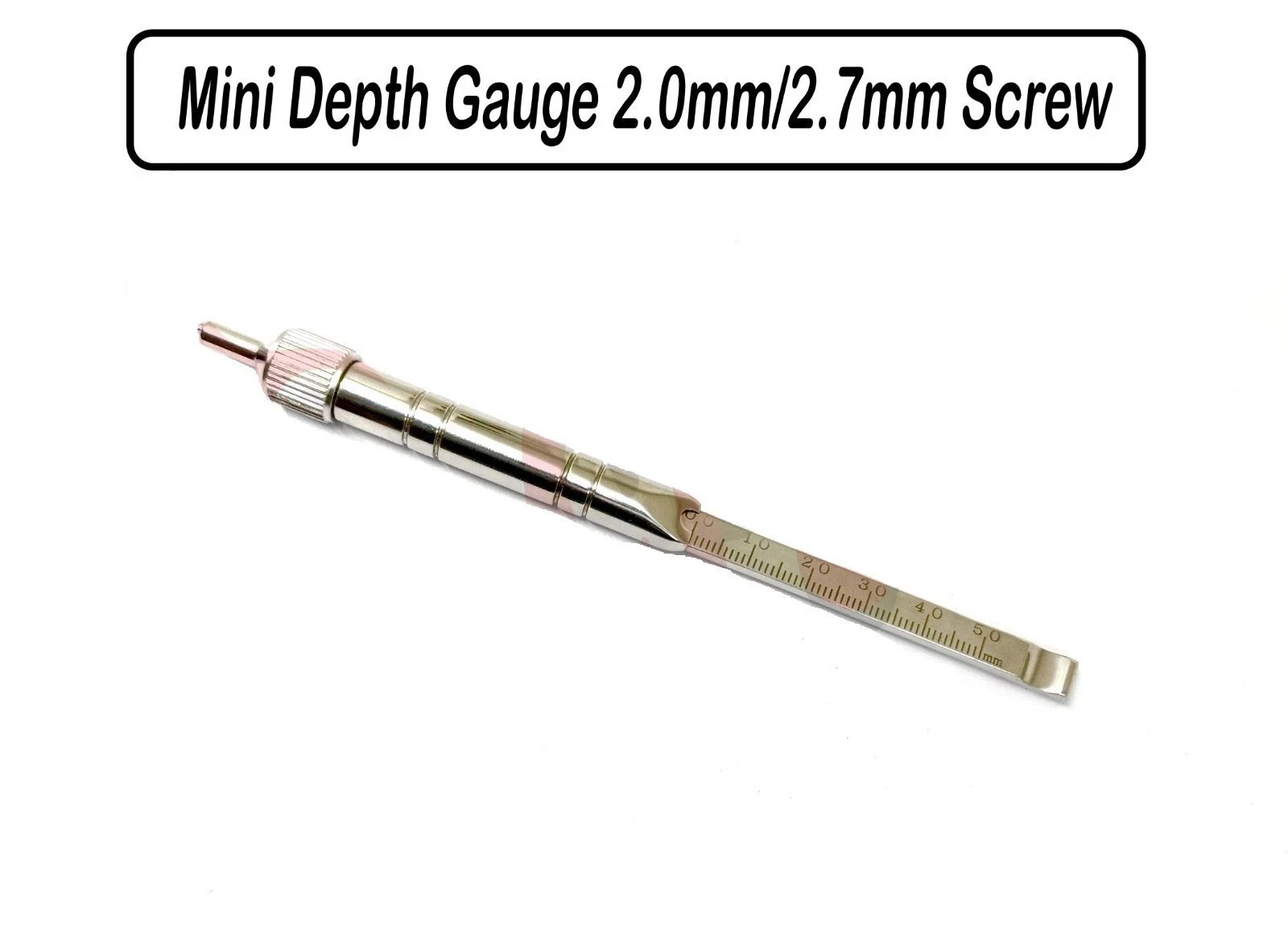 Veterinary Mini Depth Gauge 2.0mm/2.7mm orthopedic instruments 0- 50mm.