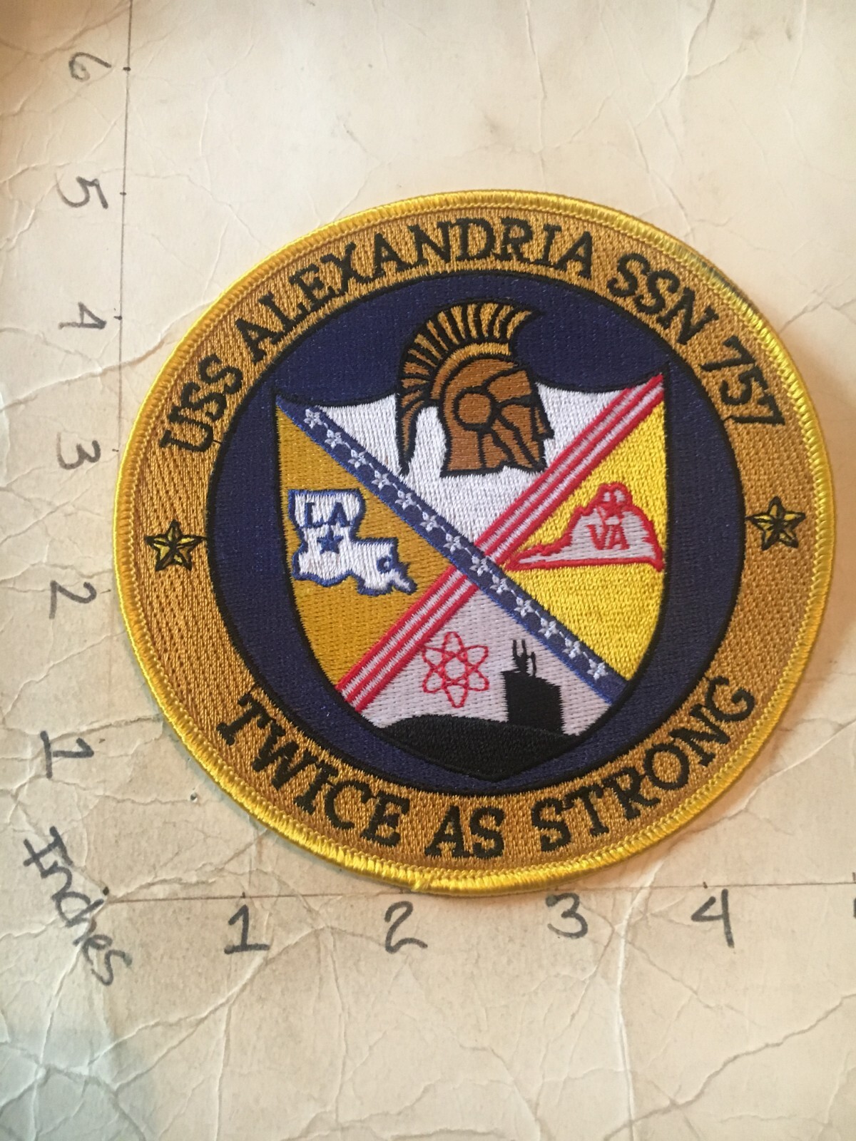 US Navy USS Alexandria SSN-757 Submarine patch 6/9/25