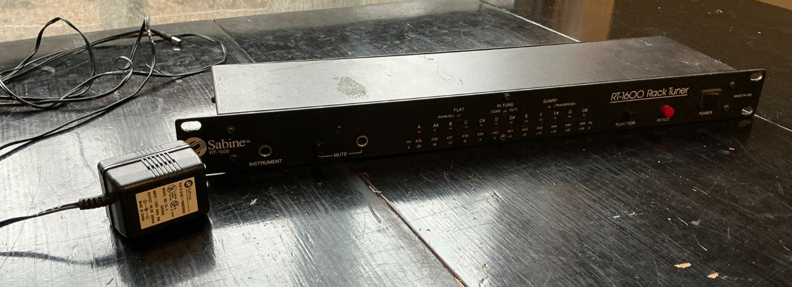 Sabine RT-1600 Rack Tuner ~ Flat In-Tune Sharp ~ Transpose