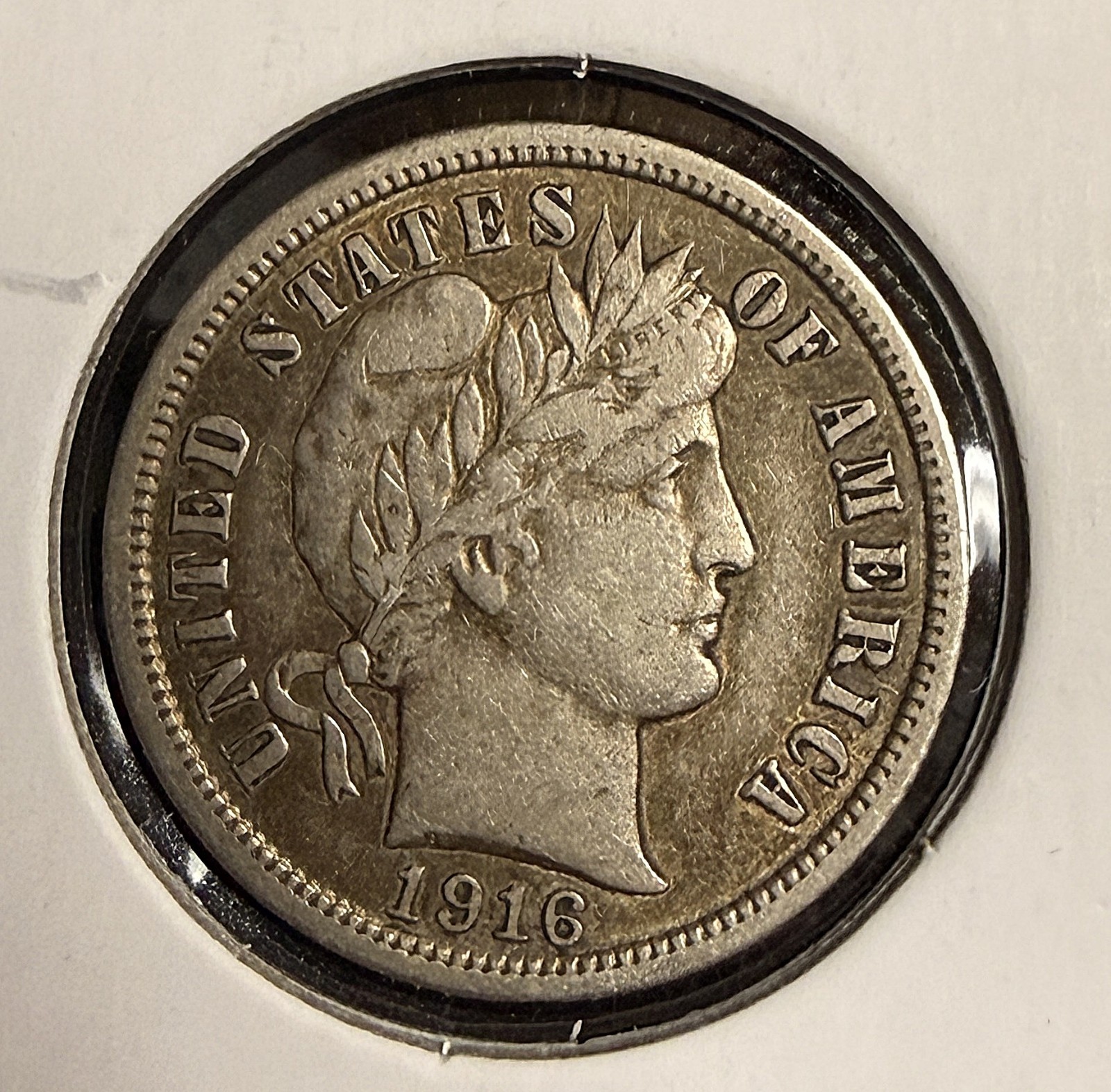 1916 Barber Dime, CH XF. (20950)