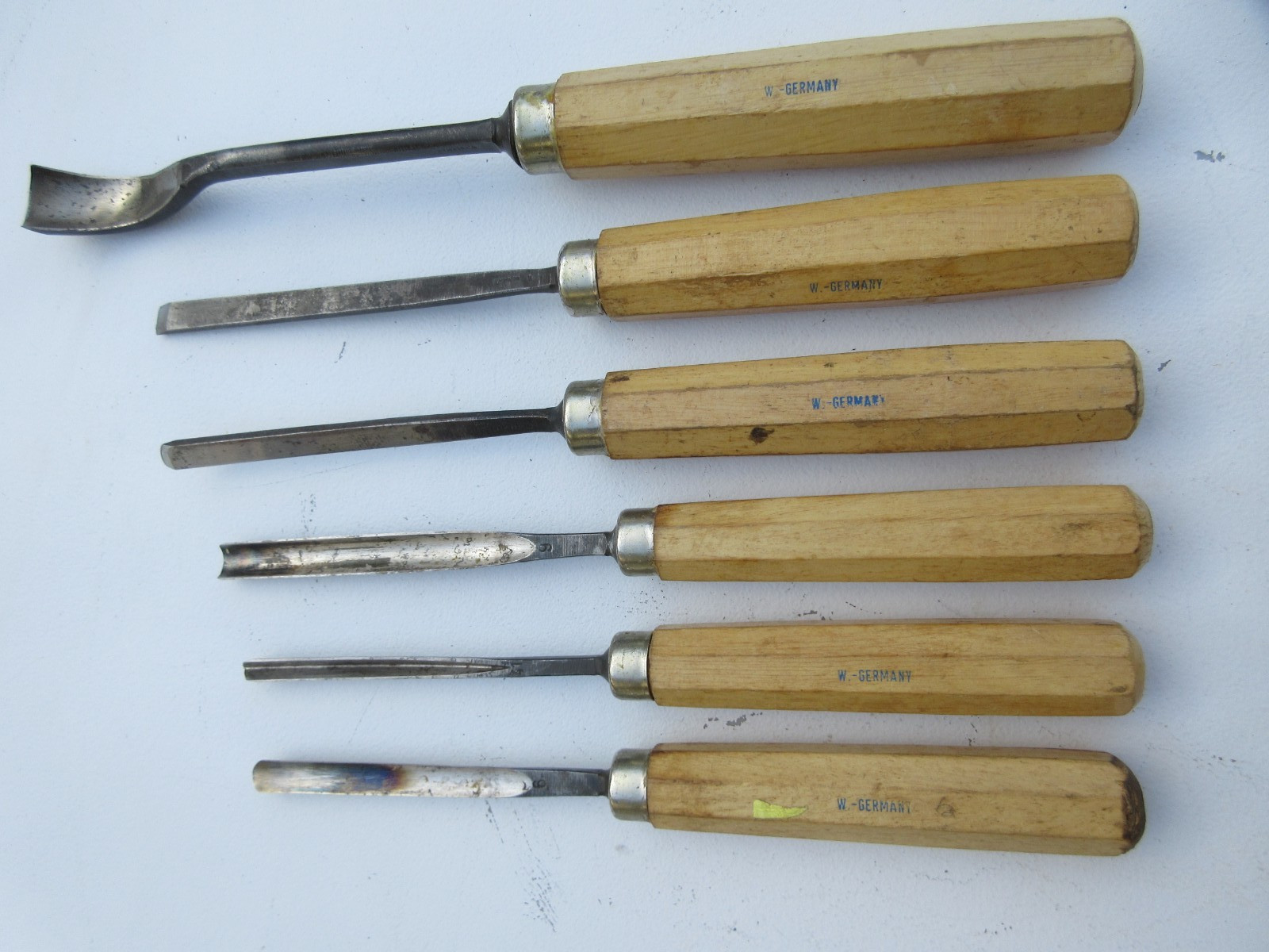 Vintage West Germany Wood Carving Gouge Chisels