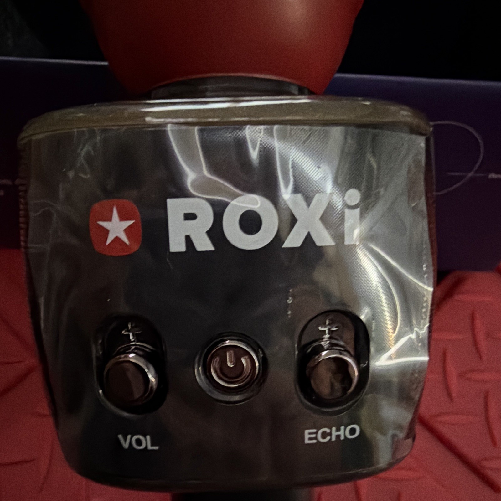 ROXi USB Karaoke Microphone Handheld Black/Red Volume & Echo Control Cardioid