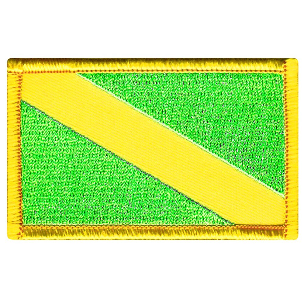 NITROX DIVER FLAG iron-on embroidered PATCH FLUORESCENT GREEN SCUBA applique NEW
