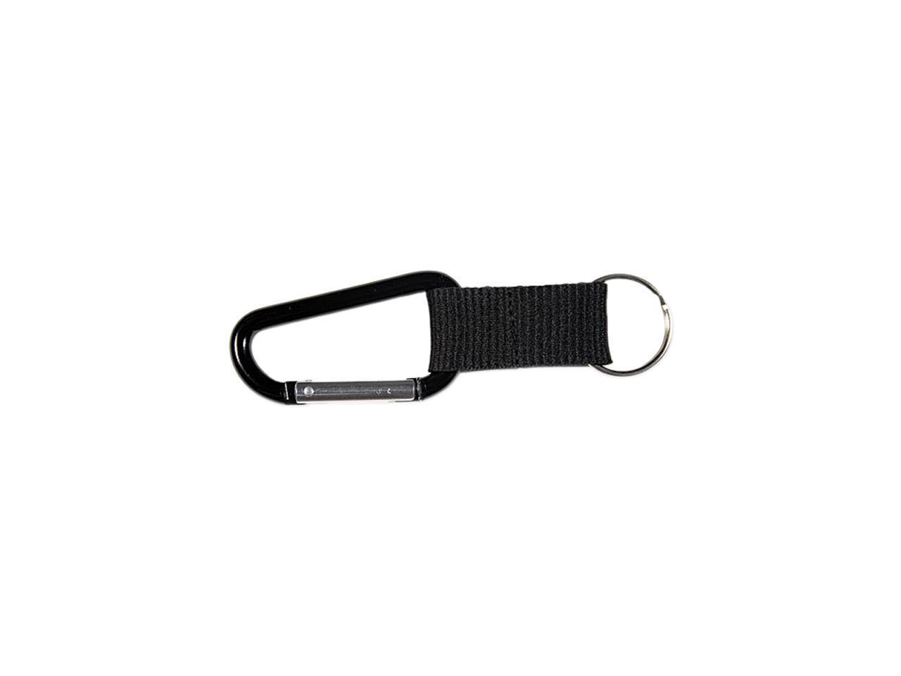 Advantus 75556 Carabiner Key Chains w/Split Key Rings, Aluminum, Black, 10/Pack