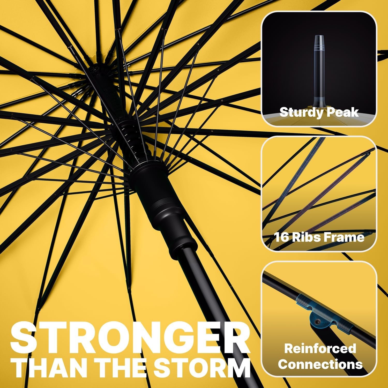 Royal Walk Large Umbrella for 2 Persons - 54 Inch Automatic Open, Windproof
