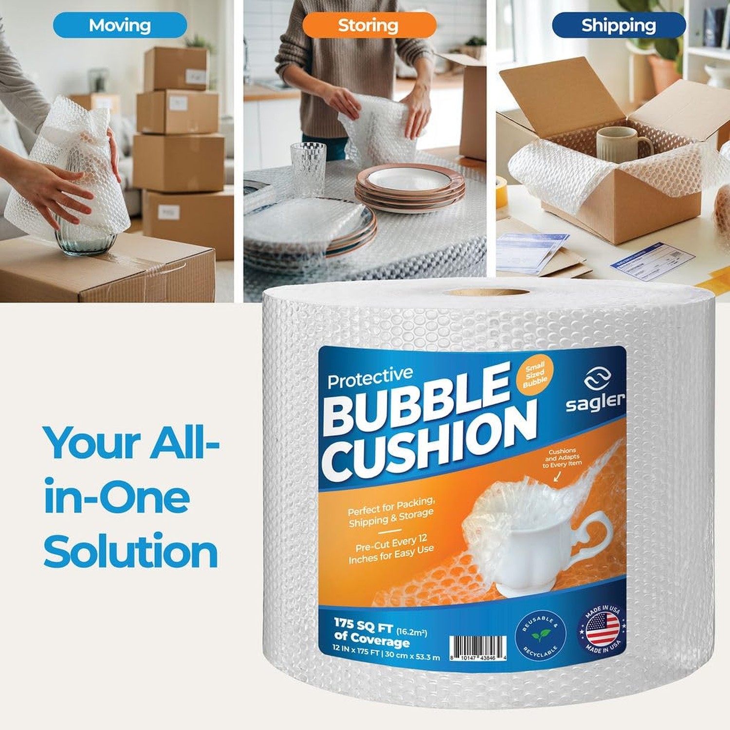 Bubble cusion for Packing & Moving - 12" Width X 175 FT - Bubble cusion for M...
